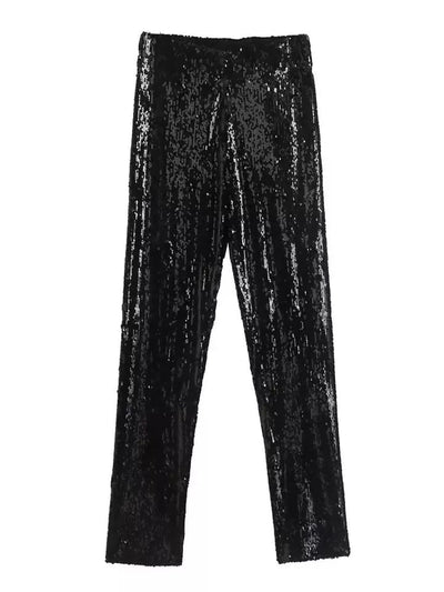Black Sequins Blazer & Pants Coord Set