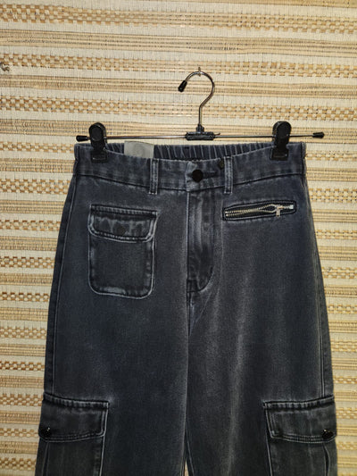 Loose Fit High Waist Wide Leg Denim Pants