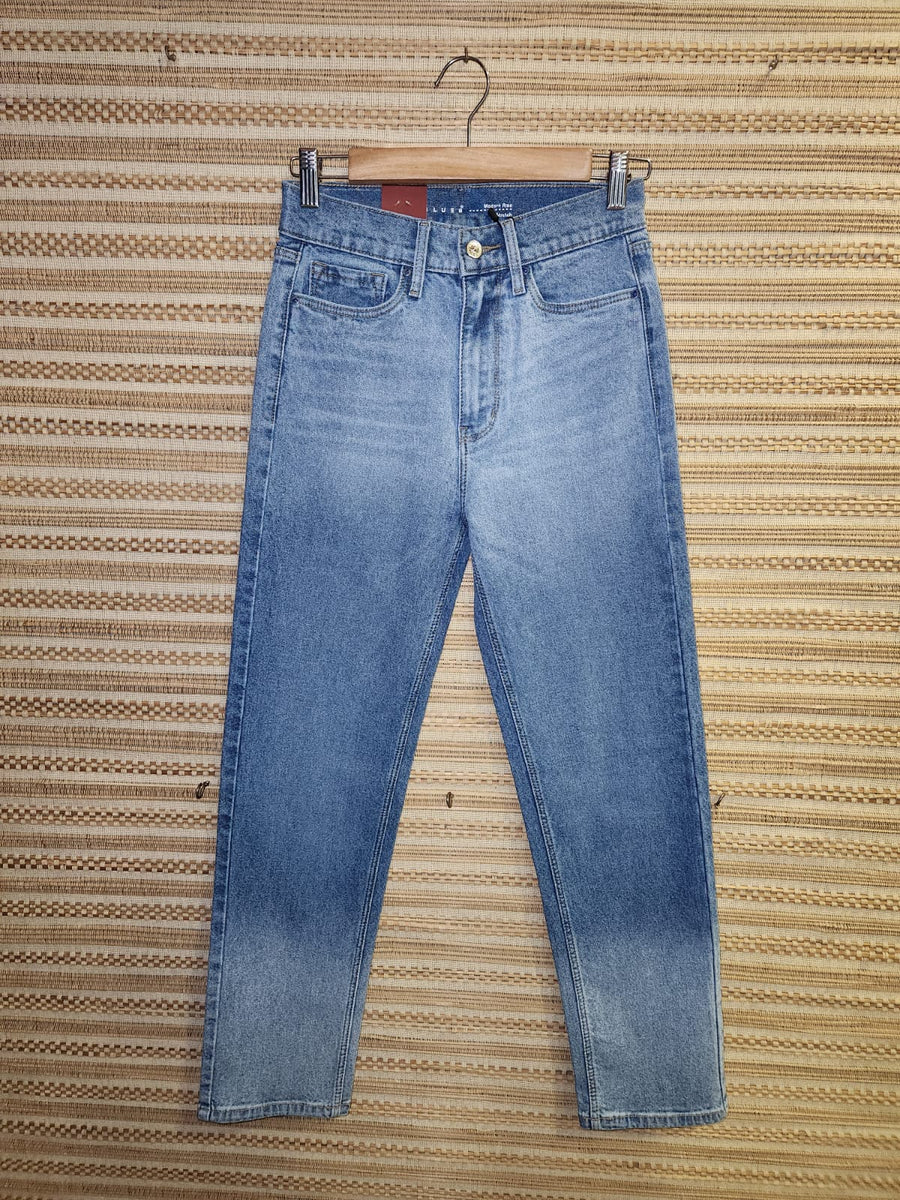 Blue High Waist Wide Leg Denim Pants