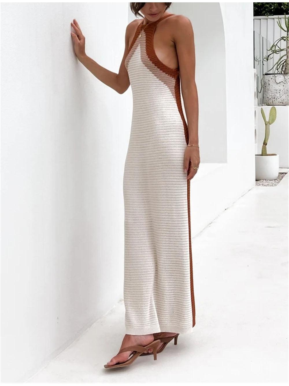 Crochet Long Knitted Bikini Beach Dress