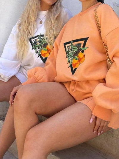 Long Batwing Sleeves Short Loose Co-Ord Set