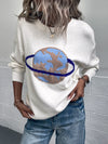 Earth Trument Pattern Pullover Sweater