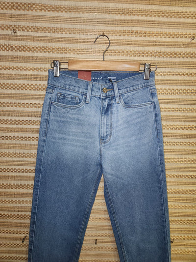 Blue High Waist Wide Leg Denim Pants