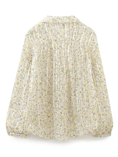 Floral Print Chiffon Shirt