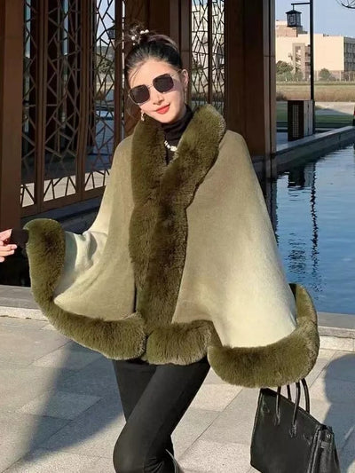 Woolen Fur Cardigan Coat