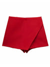 High Waist Plain Skorts Skirt