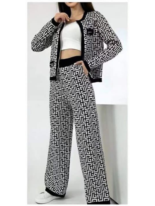 B Print Woolen Coord Set