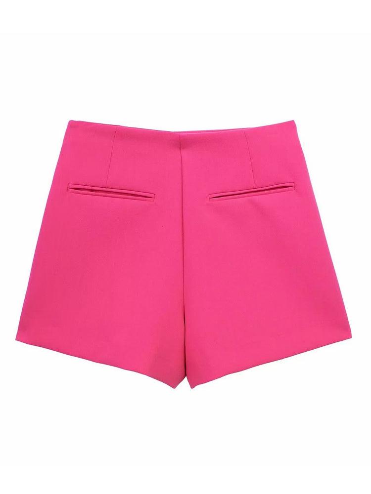 High Waist Plain Skorts Skirt