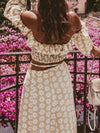 Twist Off Shoulder Ruffle Beach Top & Floral Print Skirt Coord Set