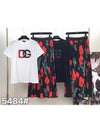 Print D G T-Shirt & Floral Skirt Coord Set