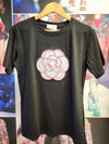 Print Cotton Lycra CH Flower T-Shirt