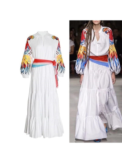 Floral Hollow out Long Maxi Dress