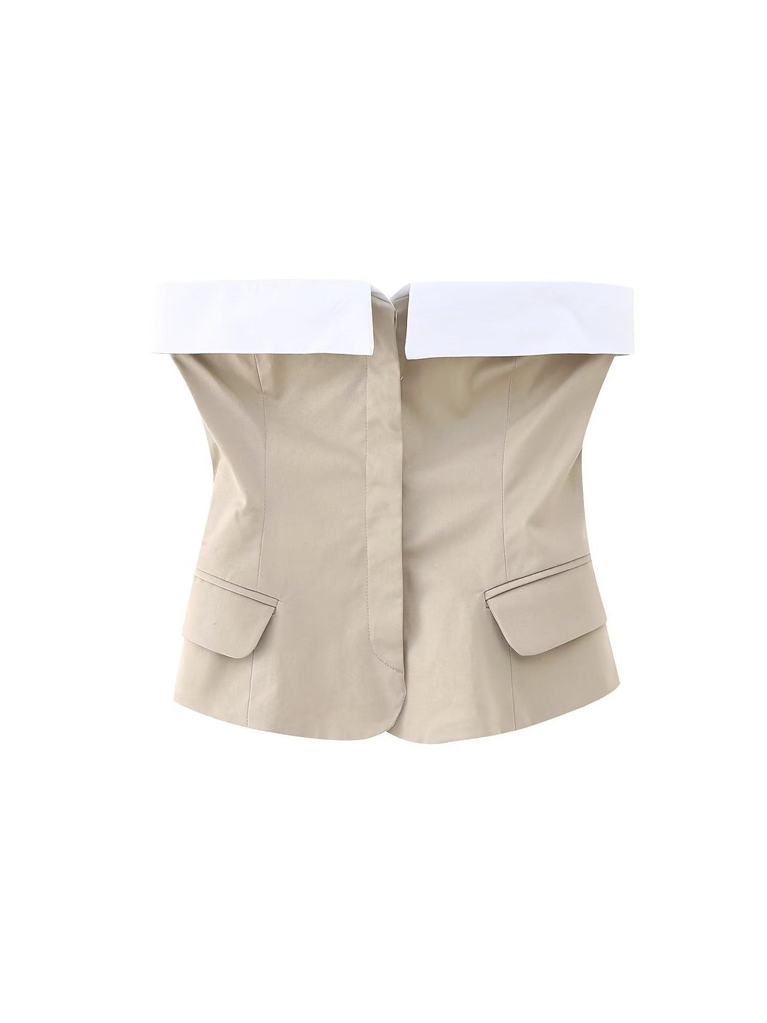 Beige Tube Corset Top