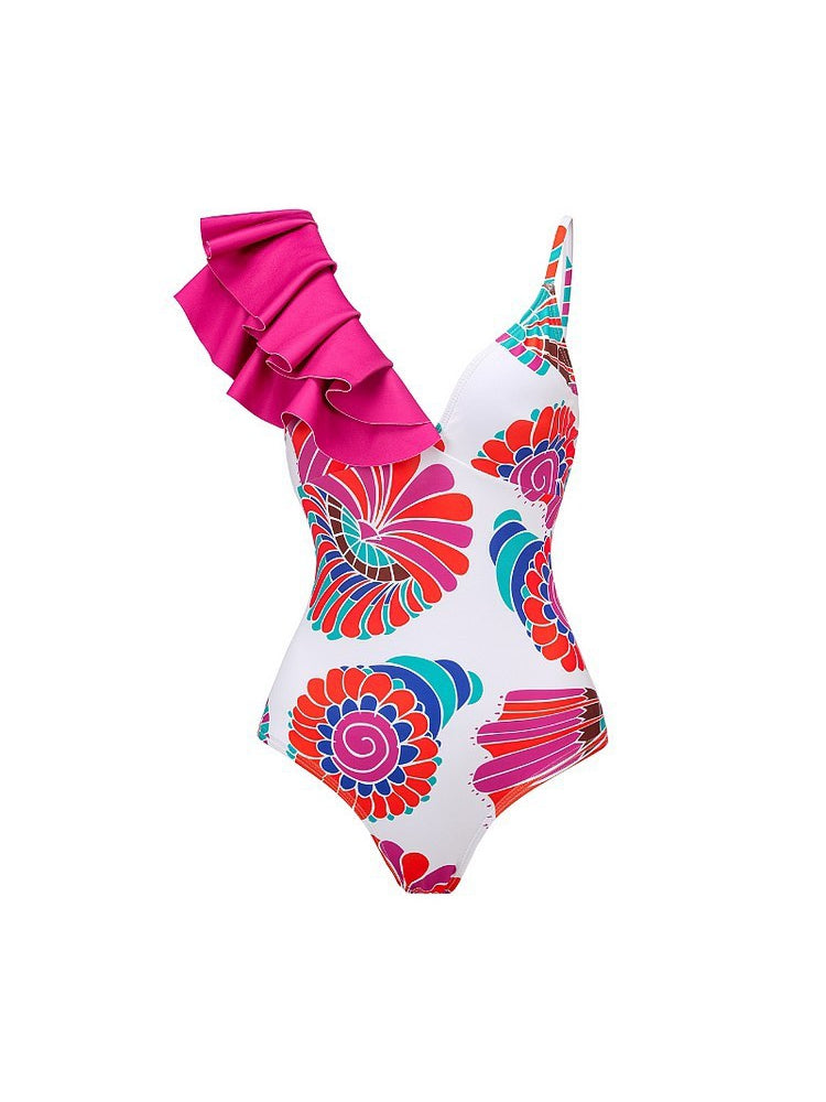 Floral Print Bikini Set with Skirt