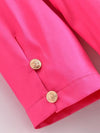 V Neck Silk Forged Texture Bow Tie Elastic Sleeve Dress