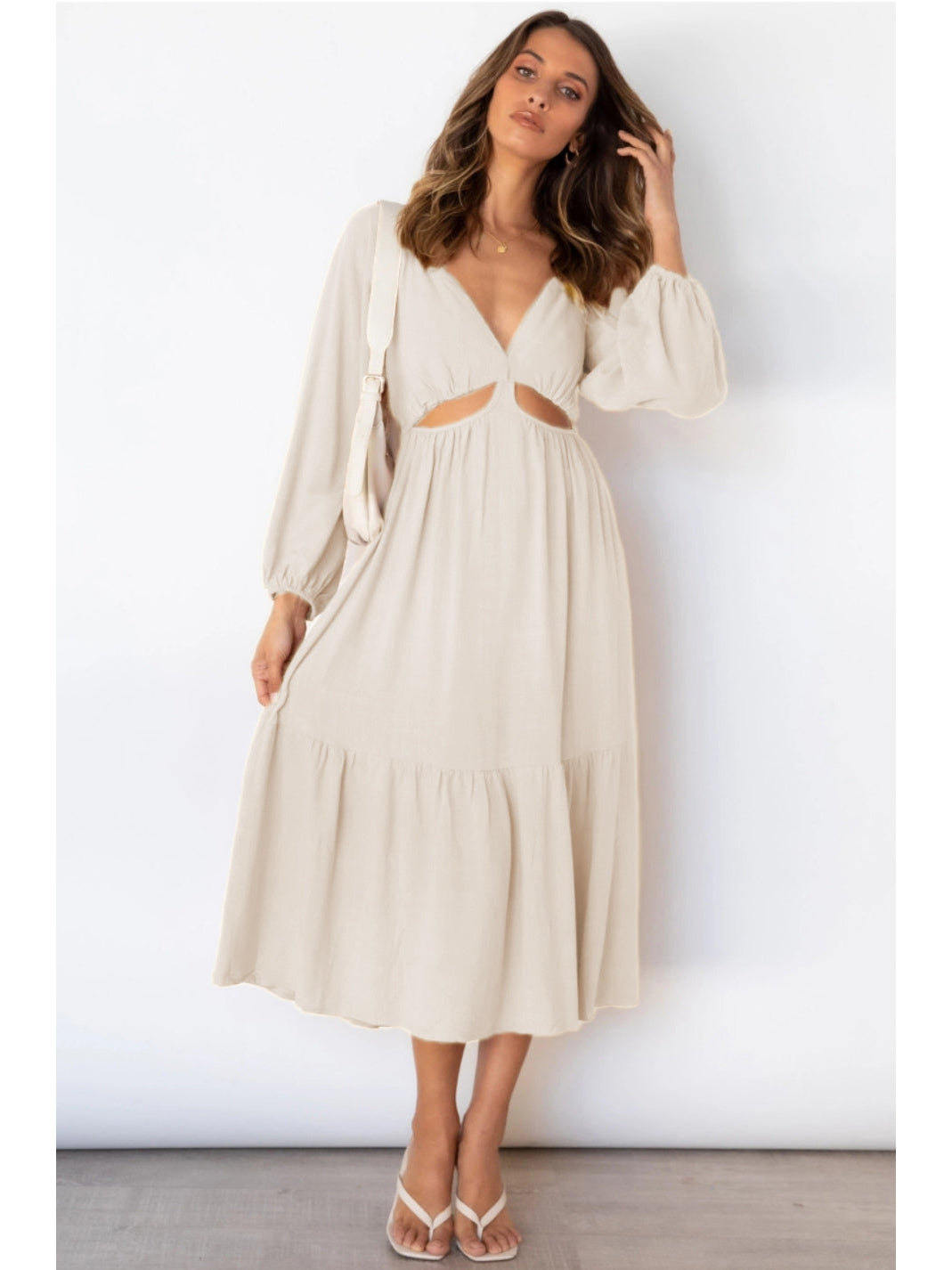 Cutout Full Sleeves Dress
