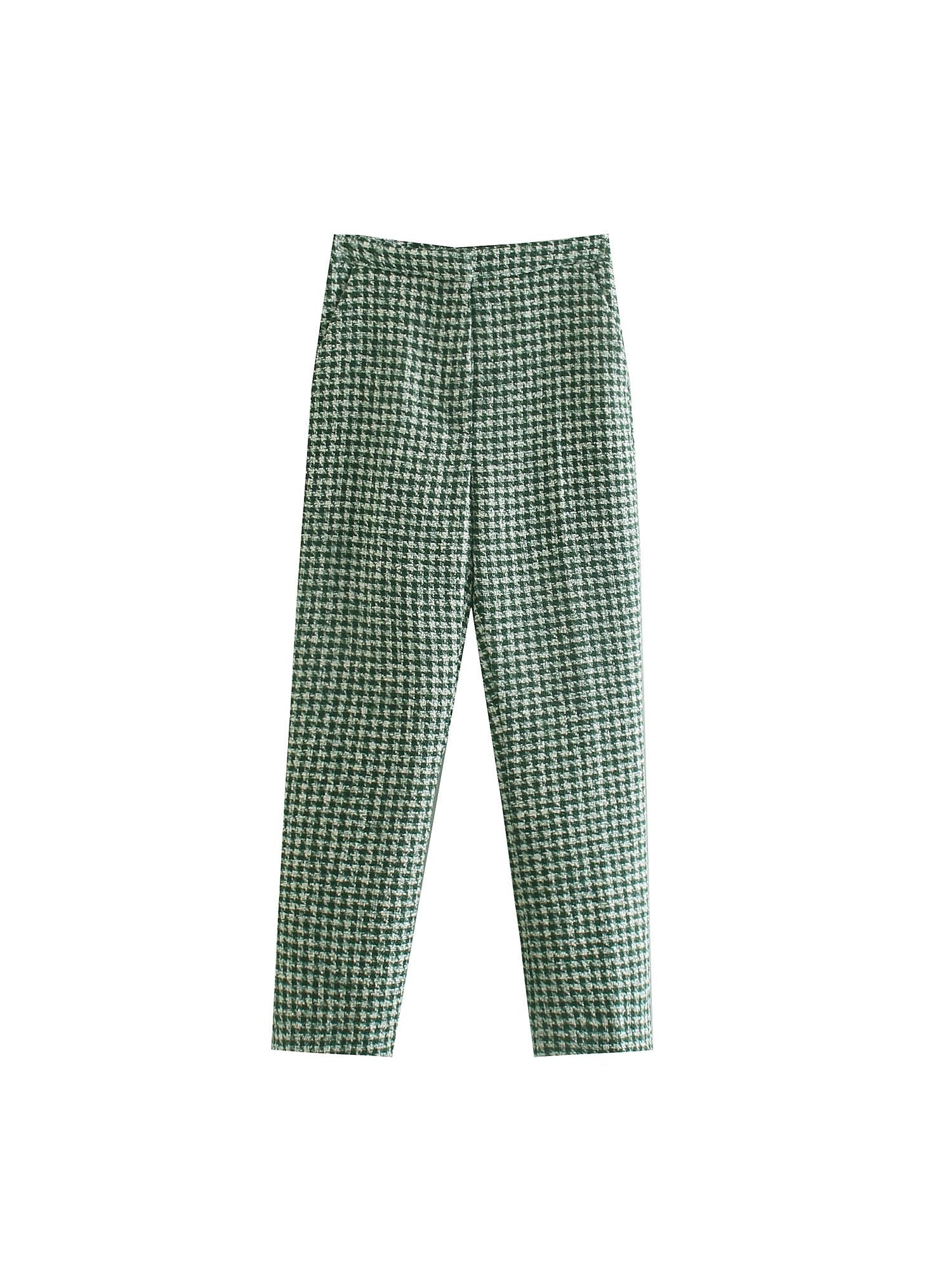 Green Tweed Pants