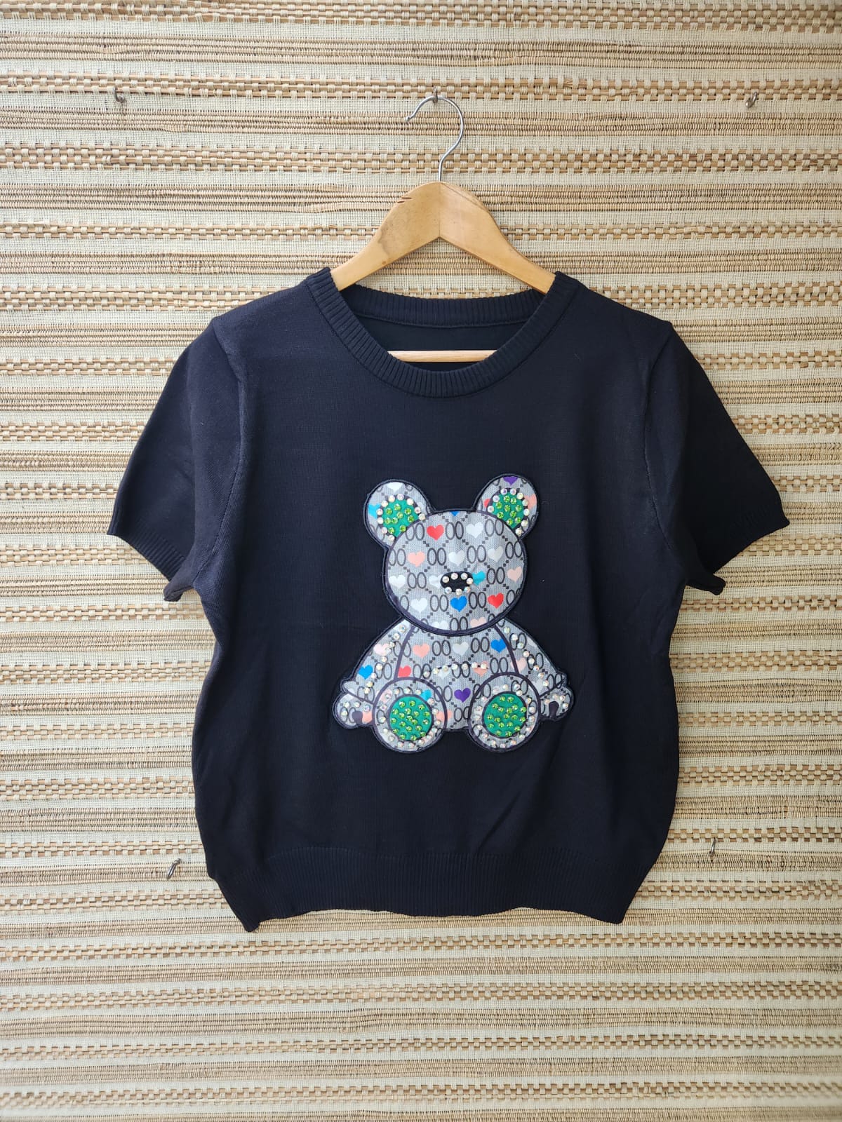 Print Black & White T Shirt