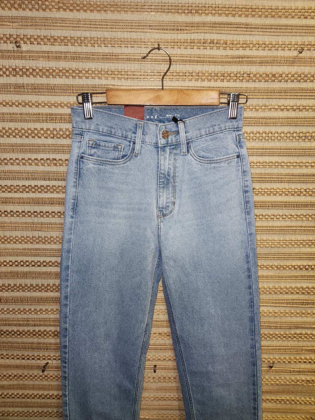 Blue High Waist Wide Leg Denim Pants