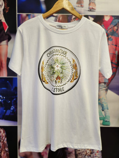 Fifi Print Cotton Lycra C D T-Shirt