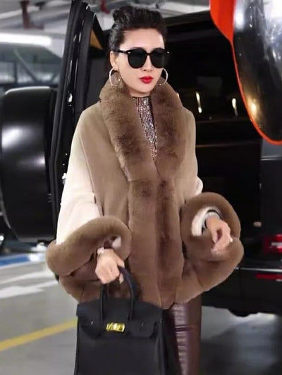 Woolen Fur Cardigan Coat