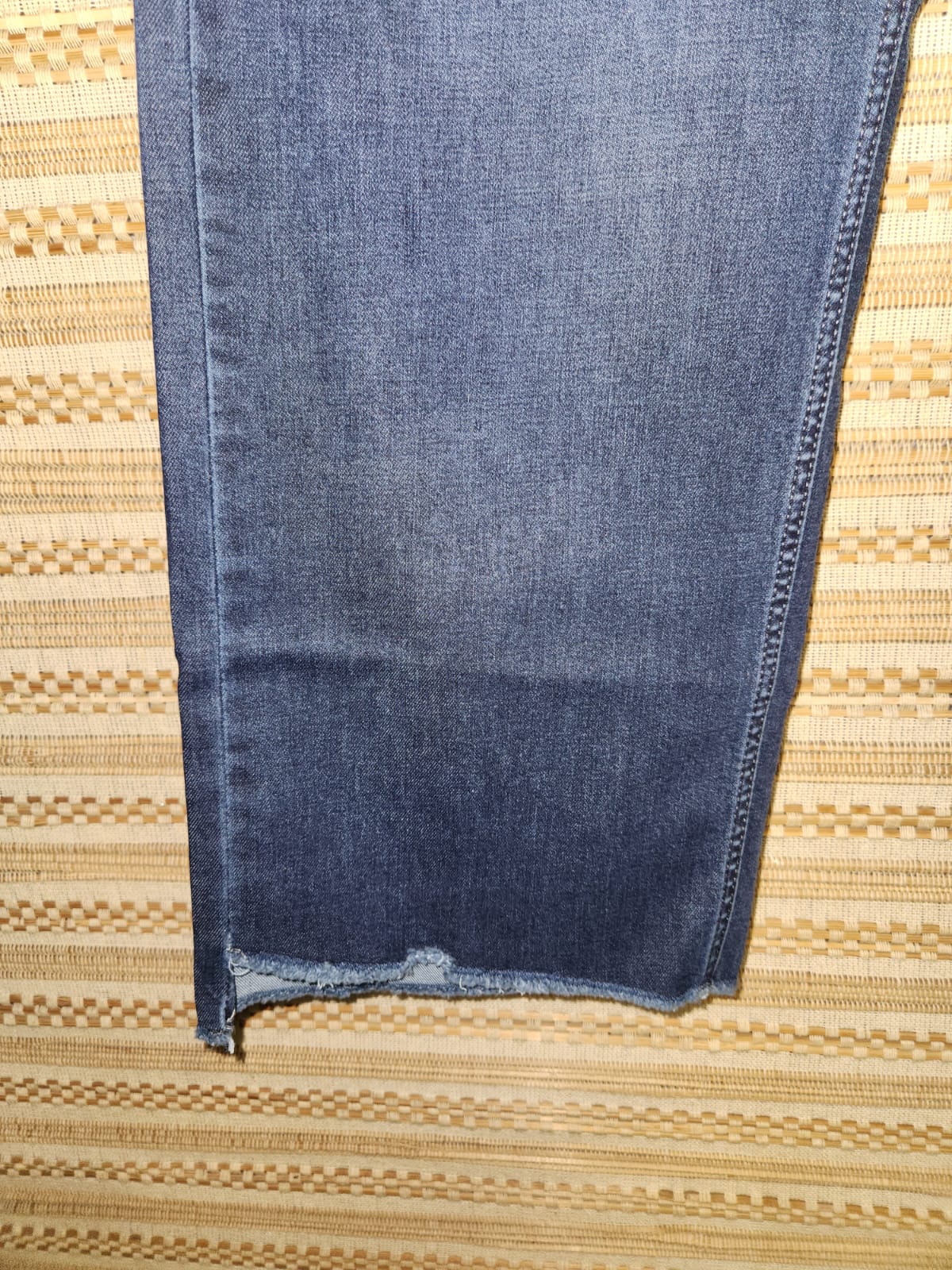 Blue High Waist Wide Leg Denim Pants