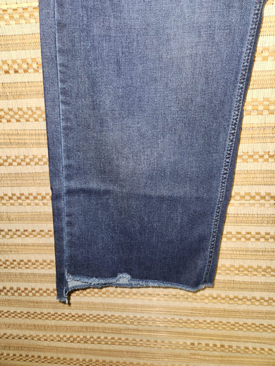 Blue High Waist Wide Leg Denim Pants