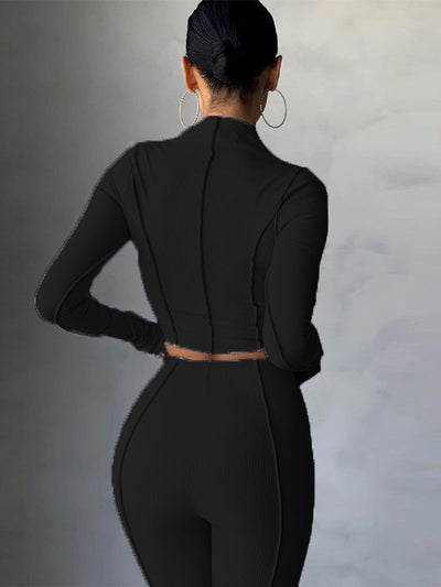 Turtle Neck Full Sleeve and Slim Fit Pants Co-Ord Set