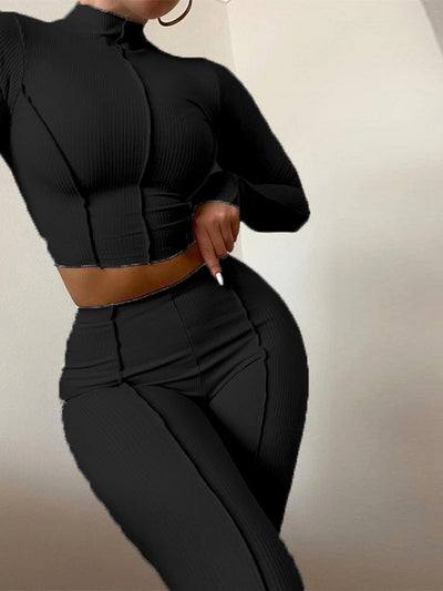 Turtle Neck Full Sleeve and Slim Fit Pants Co-Ord Set