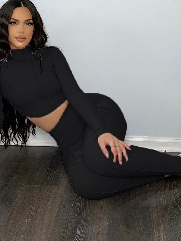 Turtle Neck Full Sleeve and Slim Fit Pants Co-Ord Set