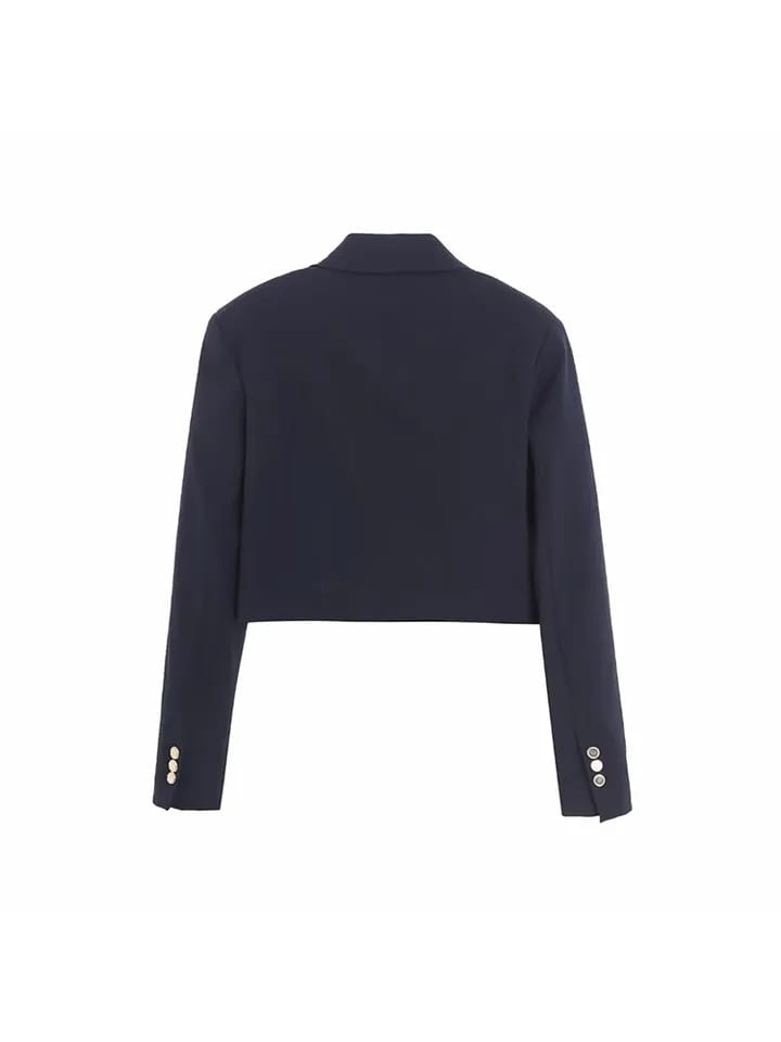 Crop Blazer & Wide Leg Pants Coord Set