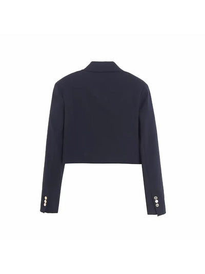 Crop Blazer & Wide Leg Pants Coord Set