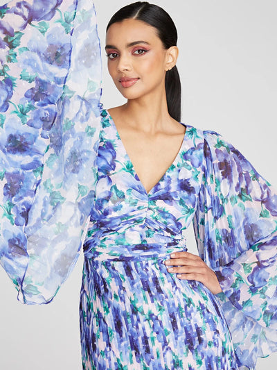 Floral Pleated Midi Dress