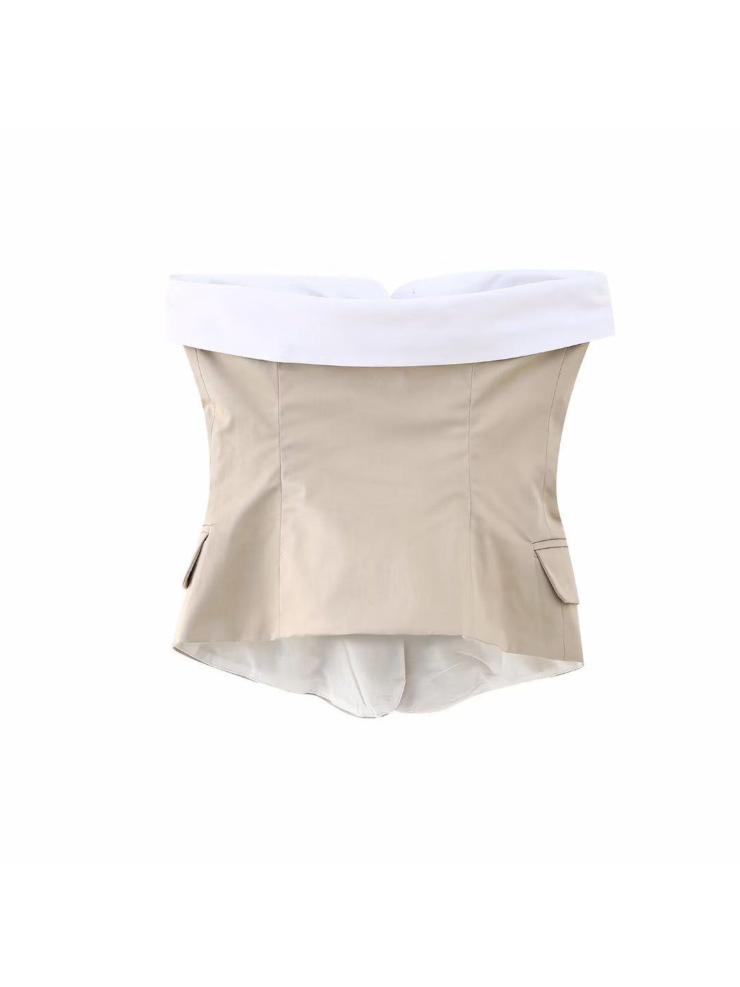 Beige Tube Corset Top