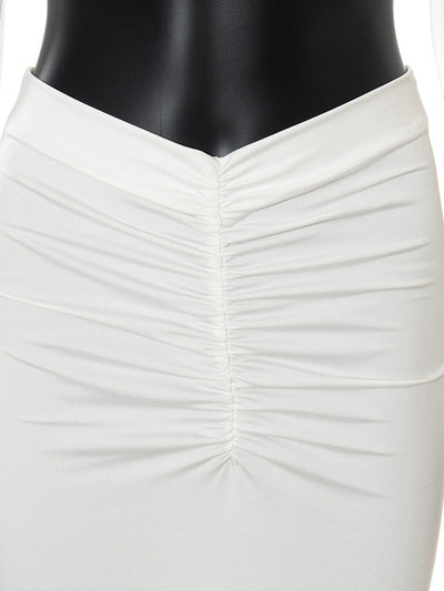 Casual Long Sleeve Turtleneck Top & Pleated Skirt Set