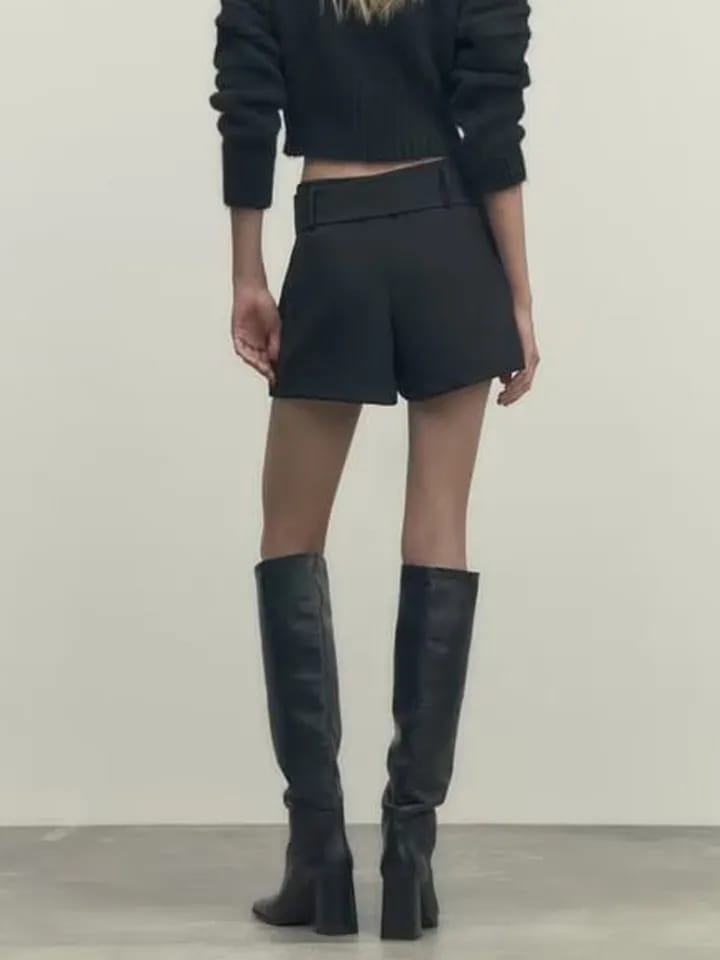 Short Skirt Skort with Belt
