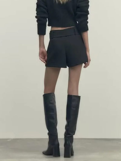 Short Skirt Skort with Belt