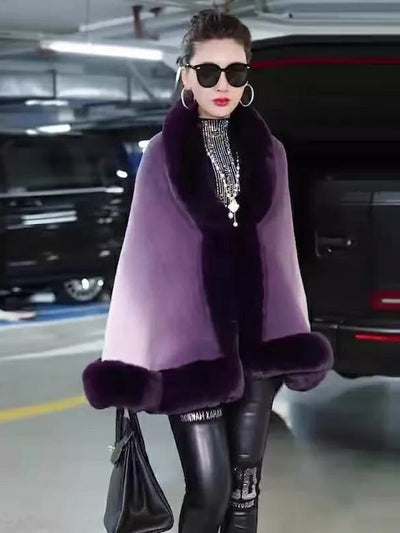 Woolen Fur Cardigan Coat