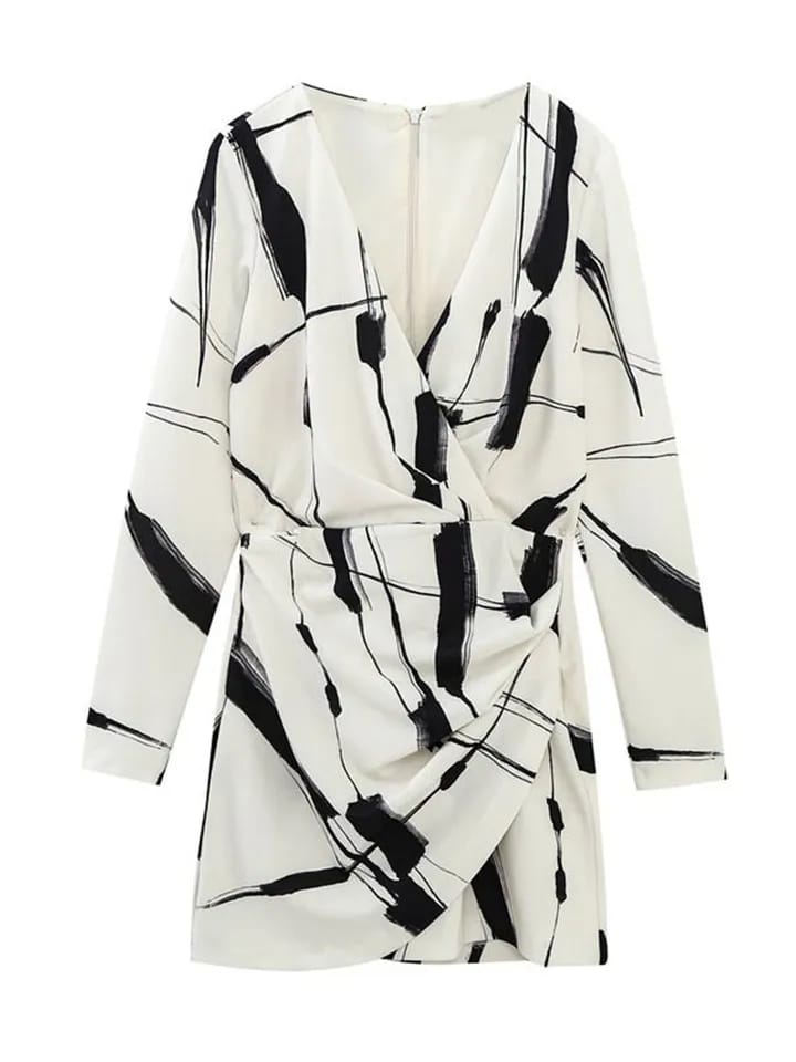 Geometric Print Short Dress