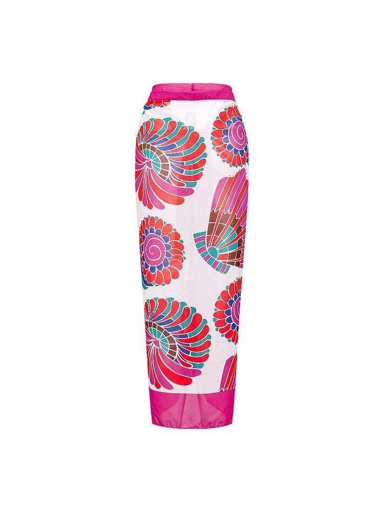 Floral Print Bikini Set with Skirt