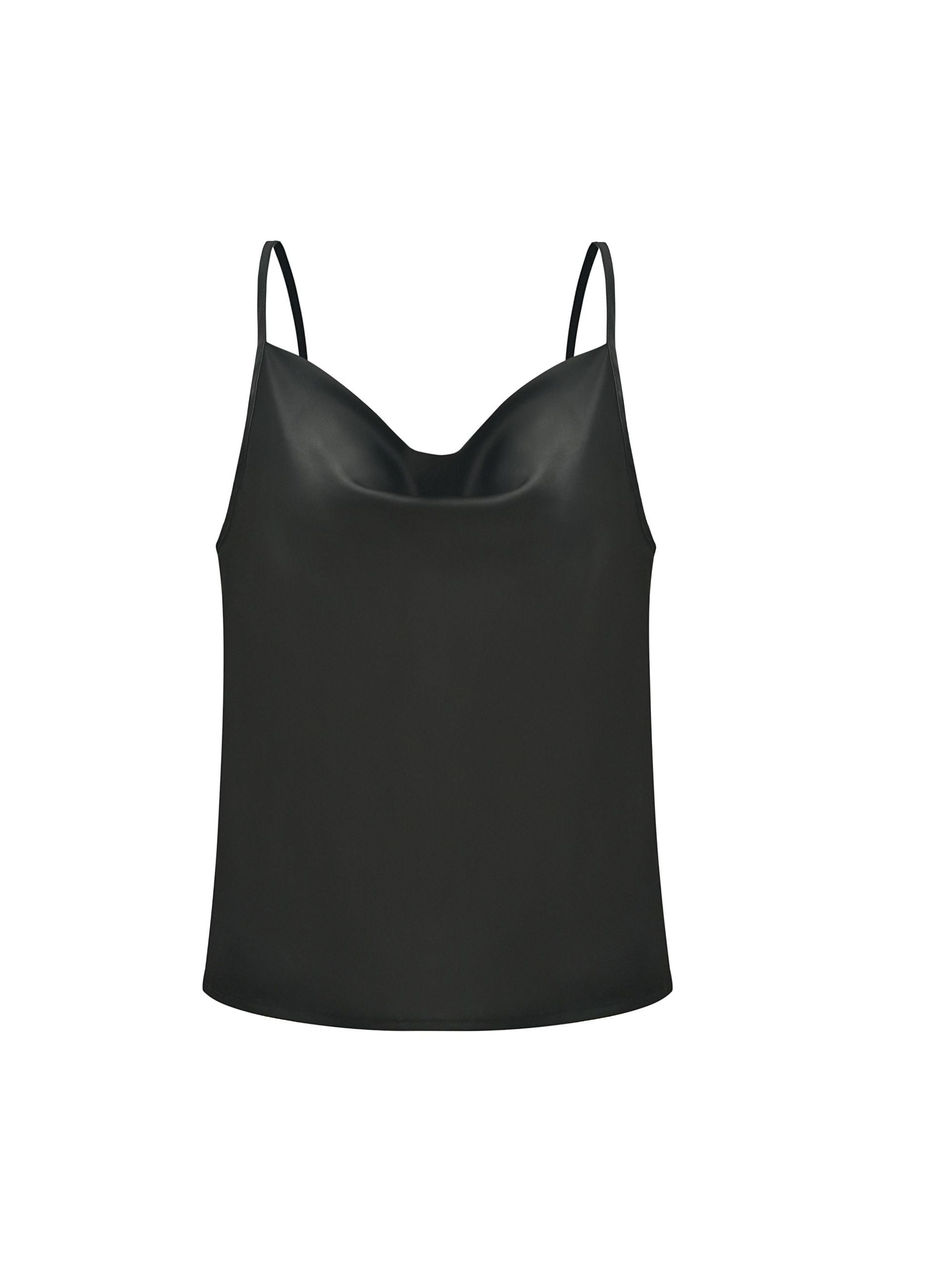 Cowl Neck Spaghetti Strap Cami Top