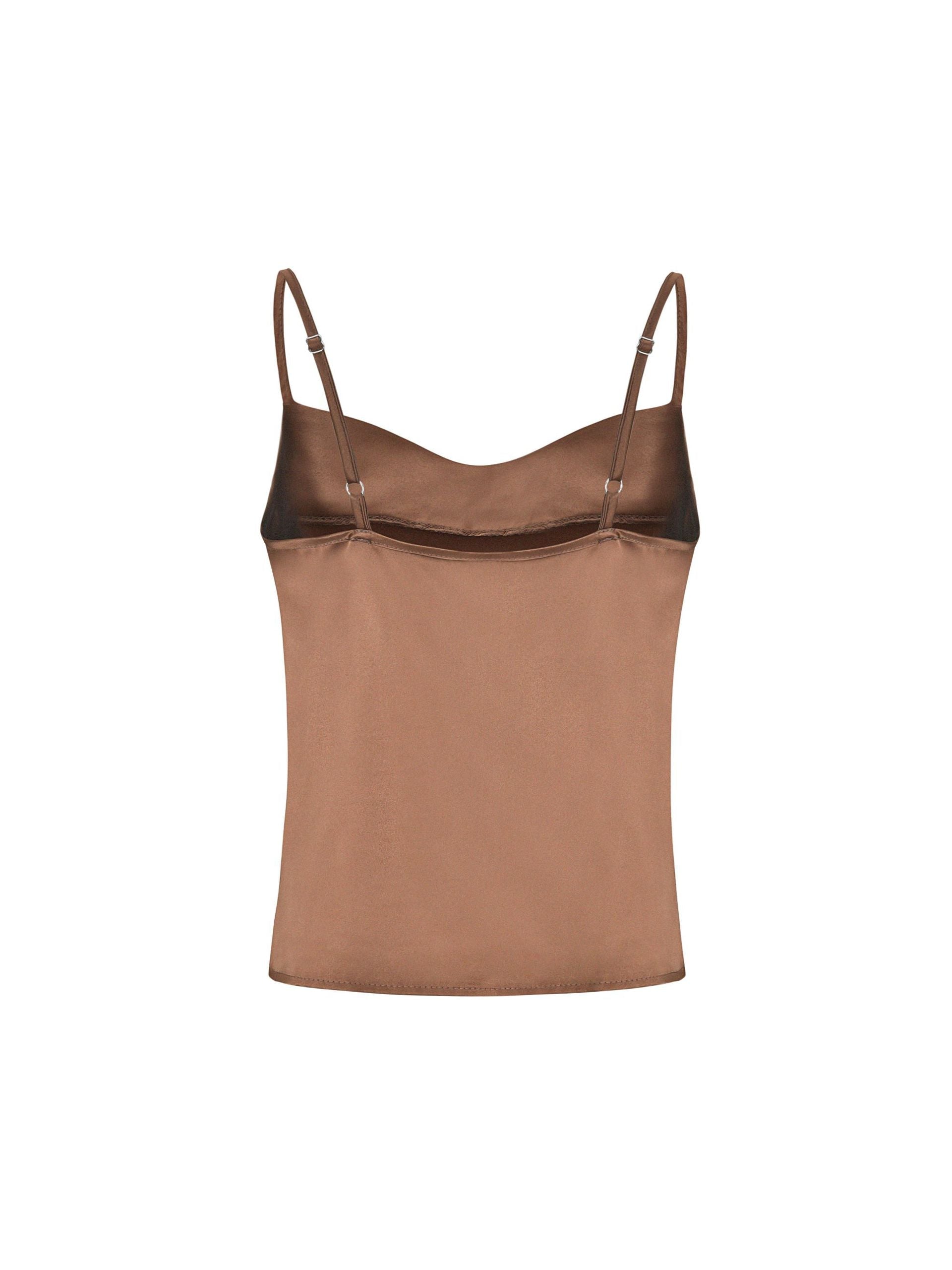 Cowl Neck Spaghetti Strap Cami Top