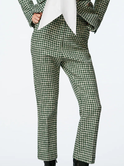 Green Tweed Blazer & Pants Coord Set
