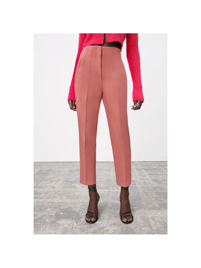 Pink High Waist Ankle Length Pants