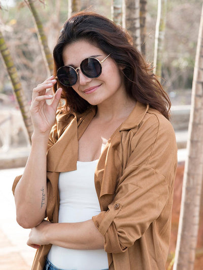 Round Metal Frame Sunglasses