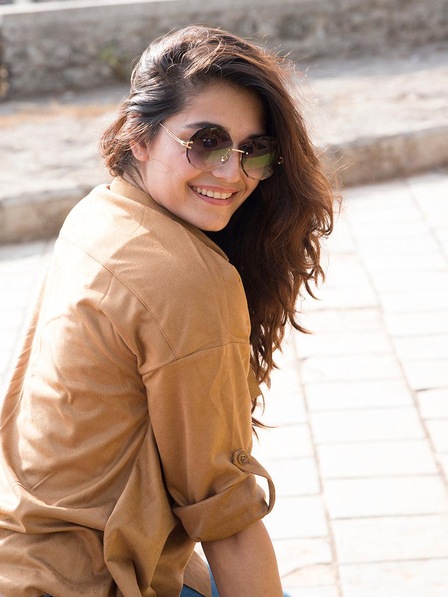 Wave Rimless Sunglasses