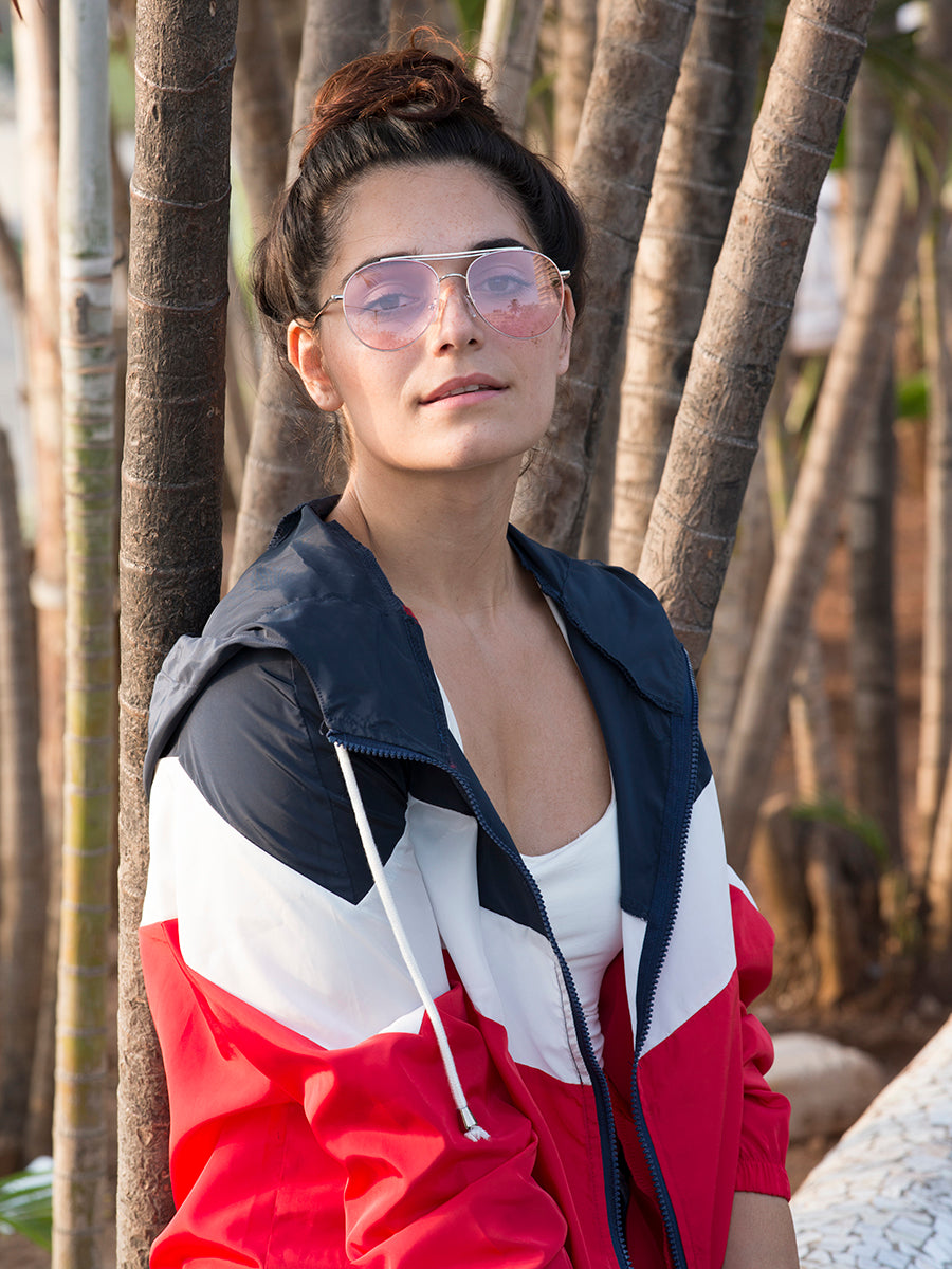 Contrast Top Bar  Sunglasses