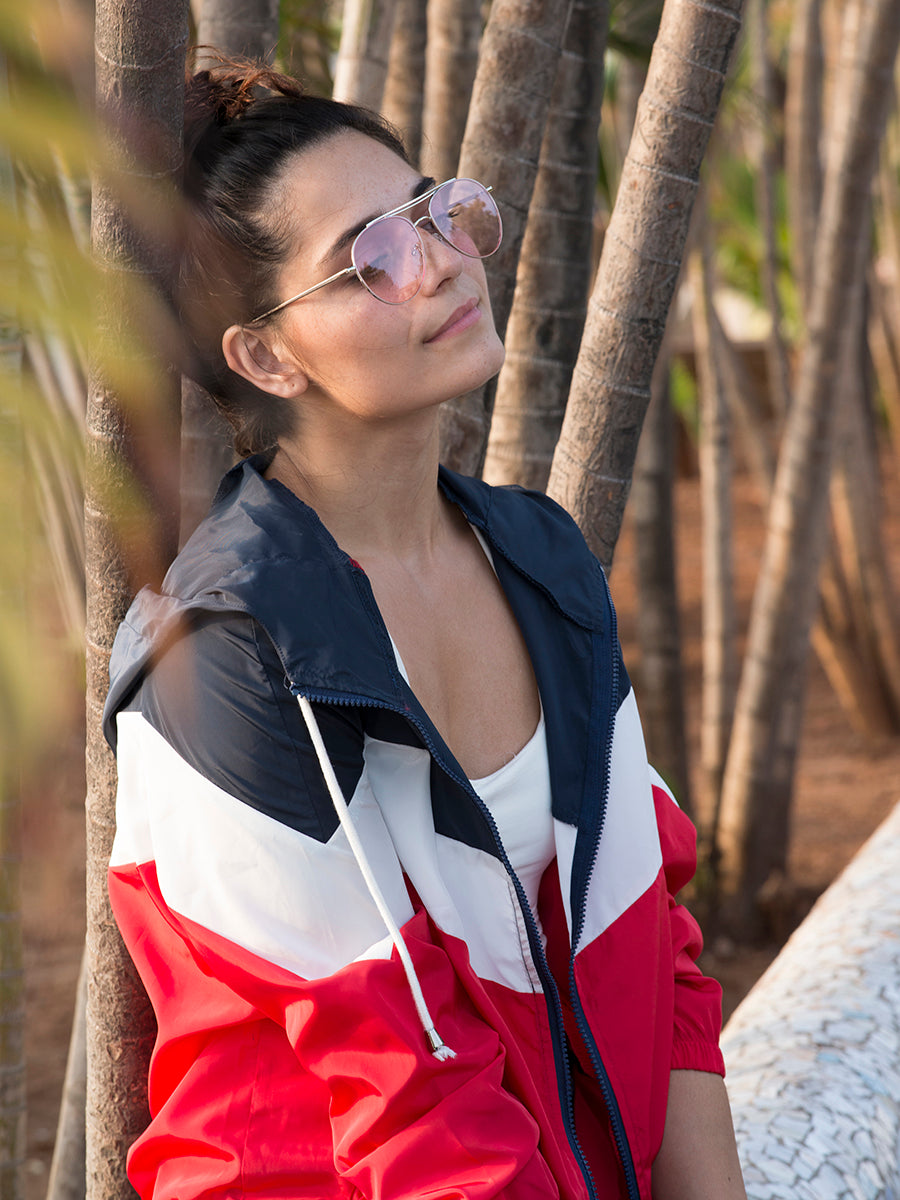 Contrast Top Bar  Sunglasses