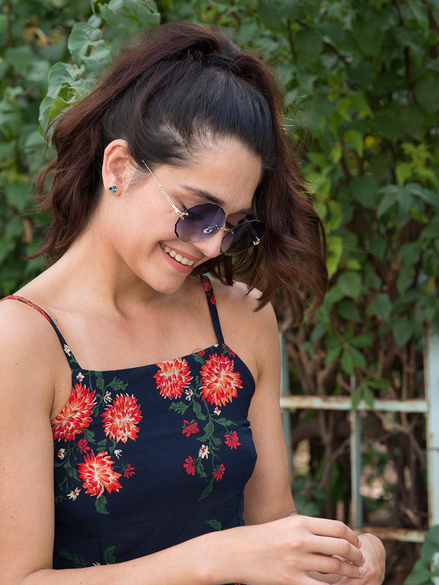 Wave Rimless Sunglasses