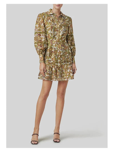 Floral Print Mini Dress with Belt